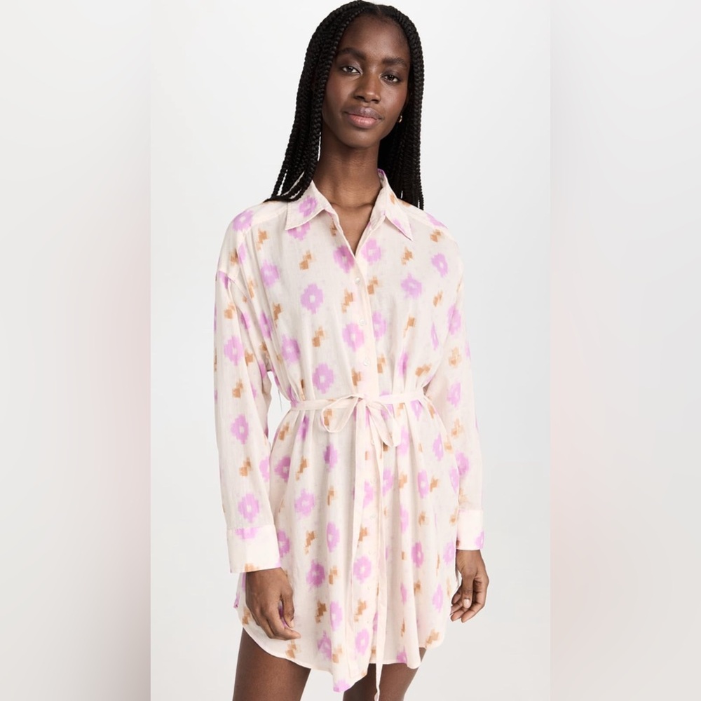 Xirena ikat print shirt dress with belt - EUC - worn twice - size Medium